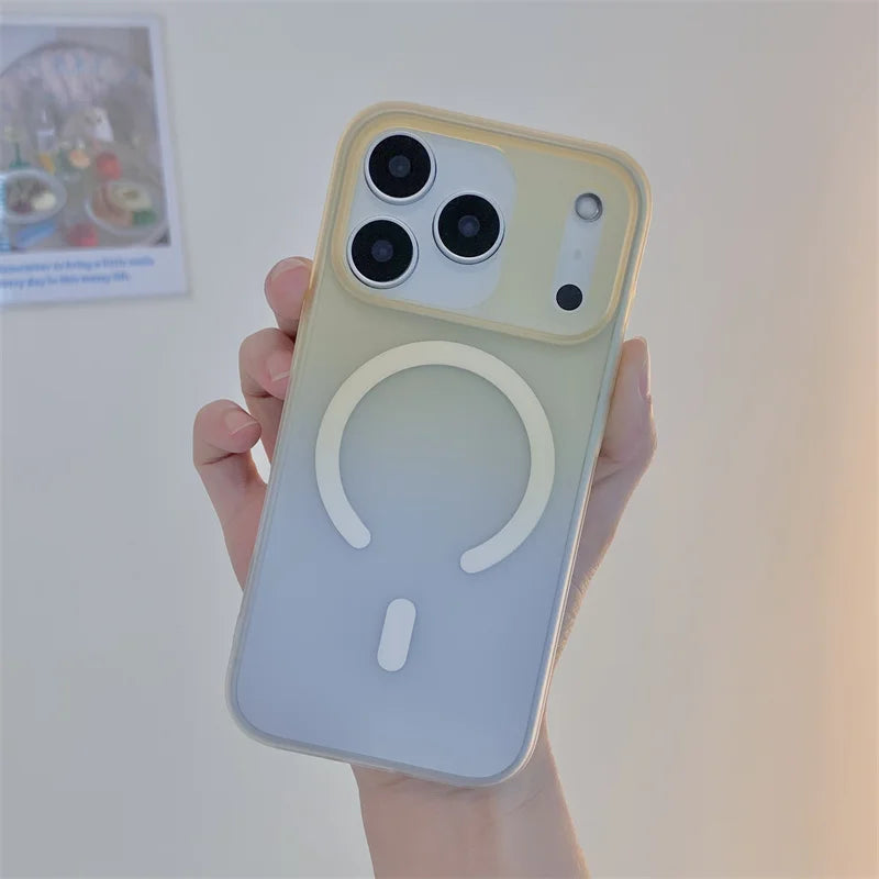 Funda para iPhone con Soporte MagSafe ,Colores Pasteles, Protección de Cámara, Diseño Aesthetic