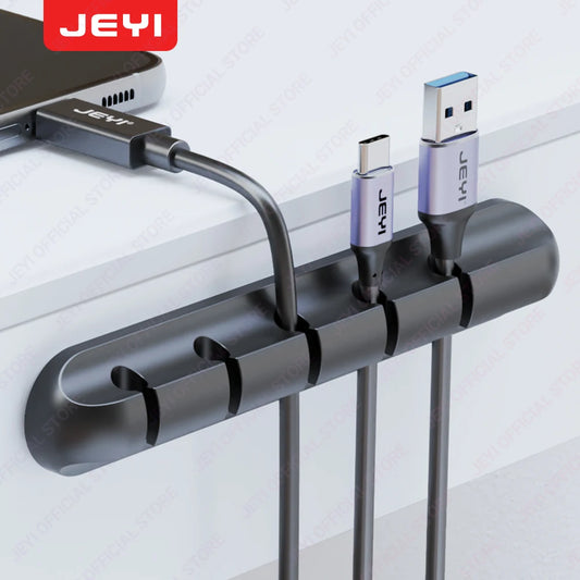 Organizador de Cables Adhesivo, Soporte para Escritorio, Mouse, Cargador USB y Cables de Poder