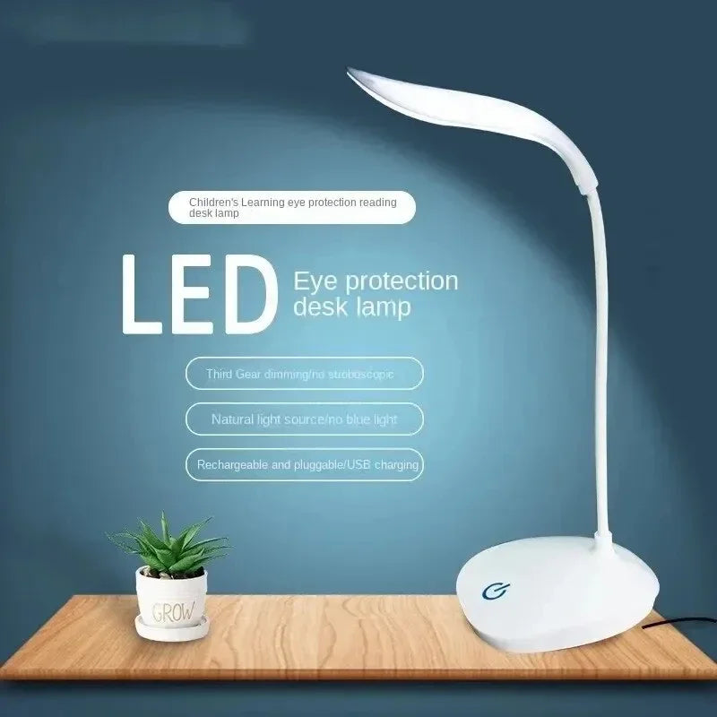 Lámpara LED de Escritorio con Carga USB 3 Niveles de Brillo | Táctil y Cuidado Visual