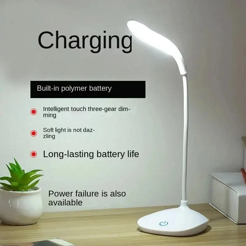 Lámpara LED de Escritorio con Carga USB 3 Niveles de Brillo | Táctil y Cuidado Visual